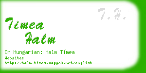 timea halm business card